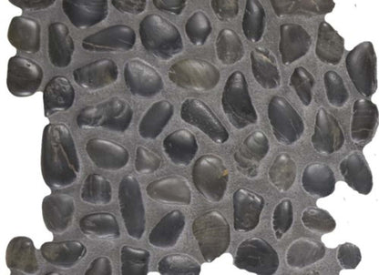 Pebbles in Black Pearl Round 12x12