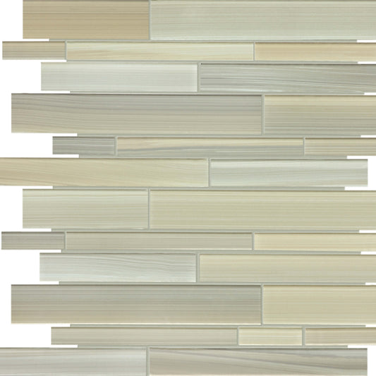 Fusion in Plantation Random Strip Mosaic Glass Tile