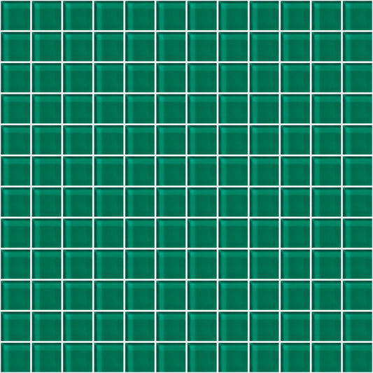 Glass Blox in Glisten Green 1"x1" Glass Tile