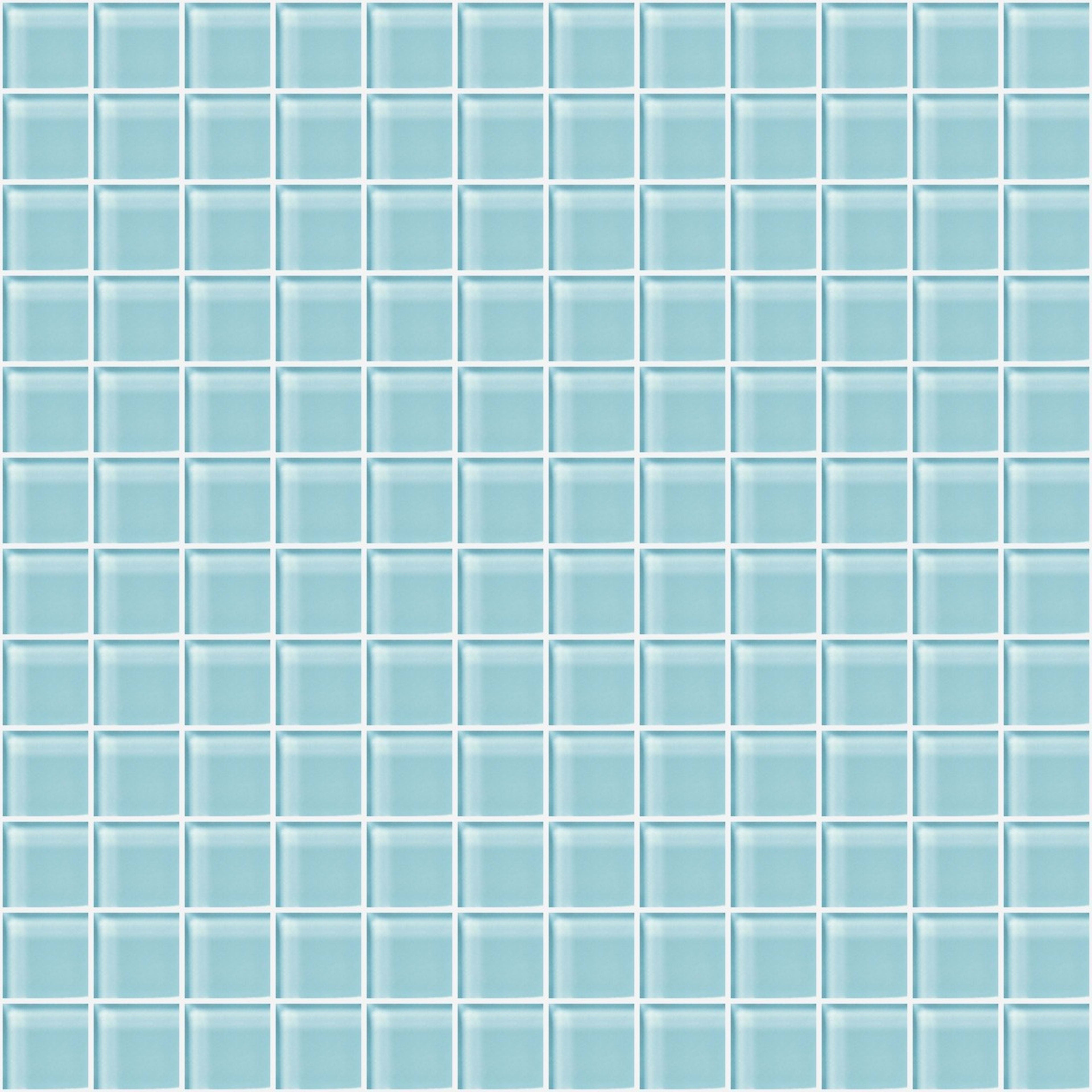 Glass Blox in Clear Sky 1"x1" Glass Tile