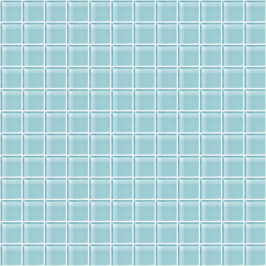 Glass Blox in Clear Sky 1"x1" Glass Tile
