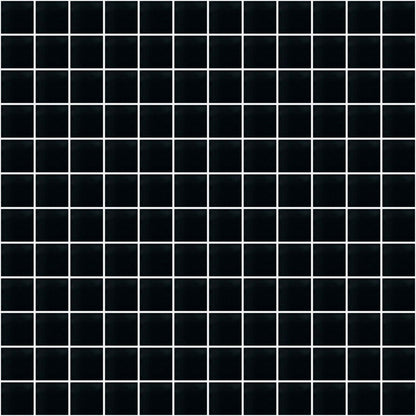 Glass Blox in Black Magic 1"x1" Glass Tile