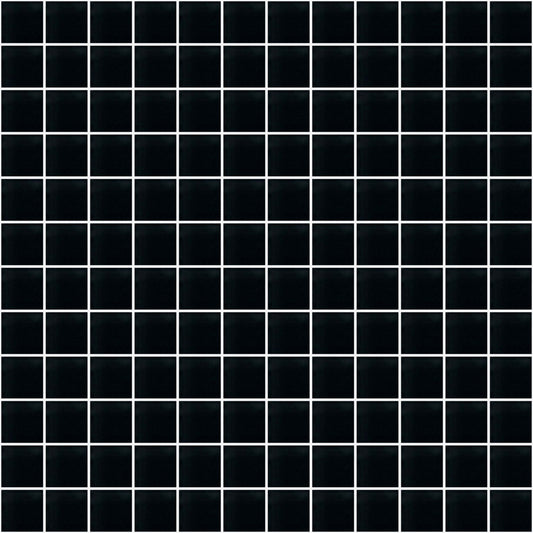 Glass Blox in Black Magic 1"x1" Glass Tile