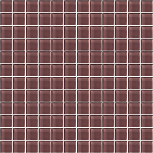 Glass Blox in Taupe Fog 1"x1" Glass Tile