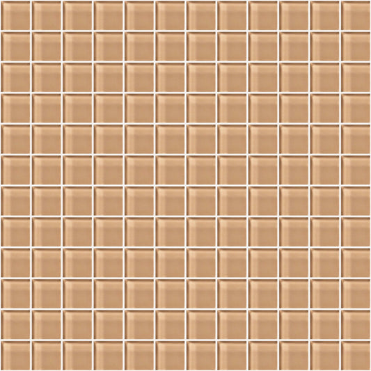 Glass Blox in Champagne 1"x1" Glass Tile