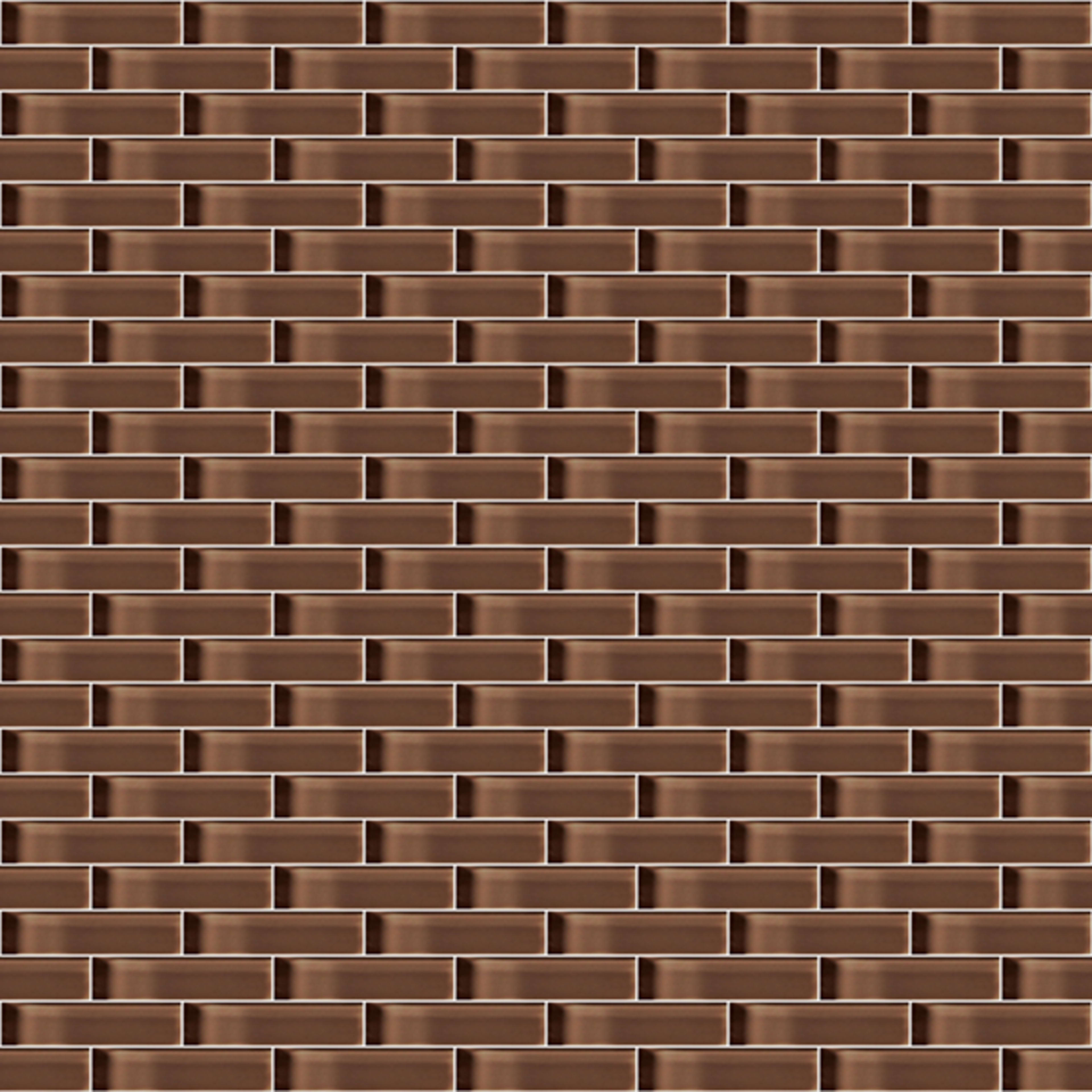Glass Blox in Coffee 1/2"x2" Glass Tile