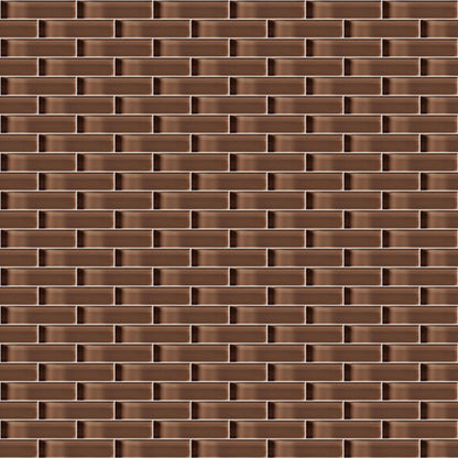 Glass Blox in Coffee 1/2"x2" Glass Tile
