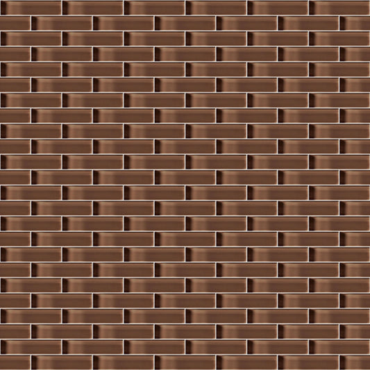 Glass Blox in Coffee 1/2"x2" Glass Tile