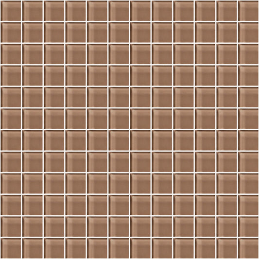 Glass Blox in Latte 1"x1" Glass Tile