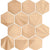 Geometal in Champagne Gold - Hex Metal Tile