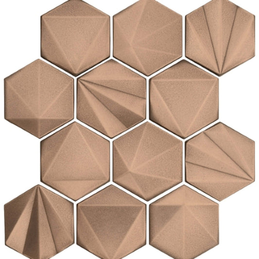 Geometal in Bronze - Hex Metal Tile