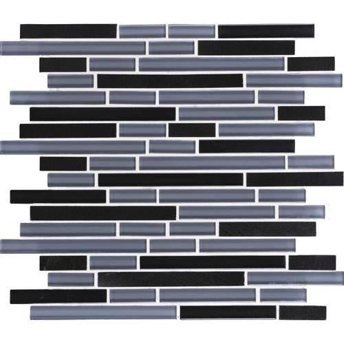 Granite Radiance in Absolute Black Blend Glass Tile