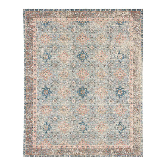 Hazega Blue/Rose in Blue/Rose 2'4"x8' Area Rugs