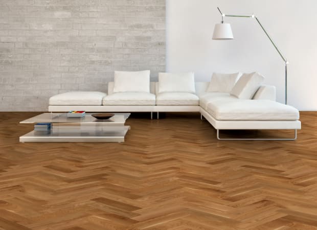 Herringbone Collection - Brushed White Oak Engineered 1/2 in Natural 5