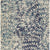 Imprinted Blooms Aqua in Navy/Light Blue Area Rugs