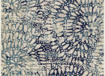 Imprinted Blooms Aqua