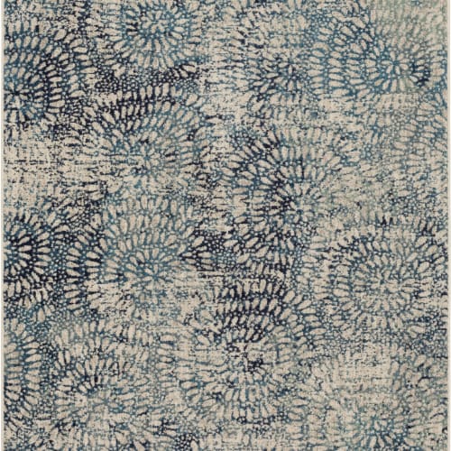 Imprinted Blooms Aqua in Multicolor