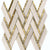 Impulse in Cream Chevron Glass Tile