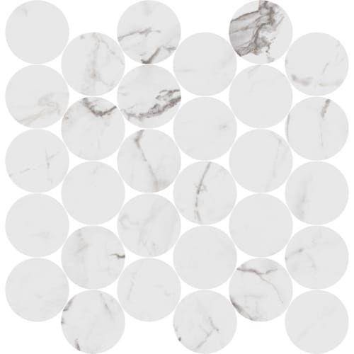 Indulge in Statuario Circle Mosaic Matte