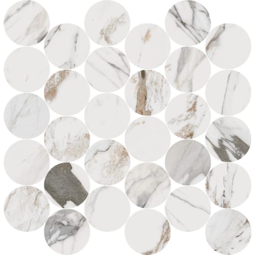 Indulge in Breccia Capraia Circle Mosaic Matte