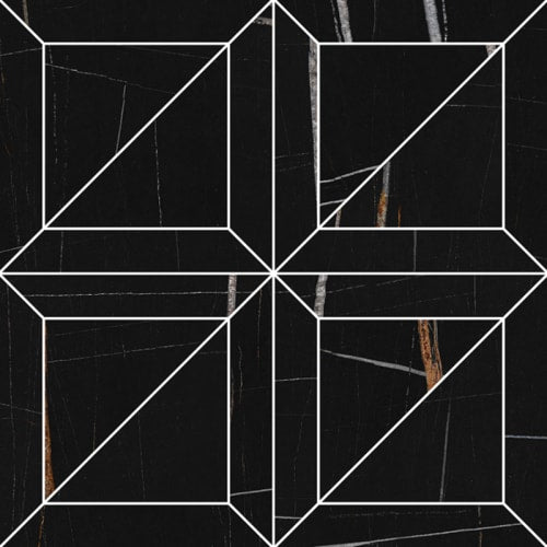 Indulge in Sahara Noir Circle Mosaic Polished