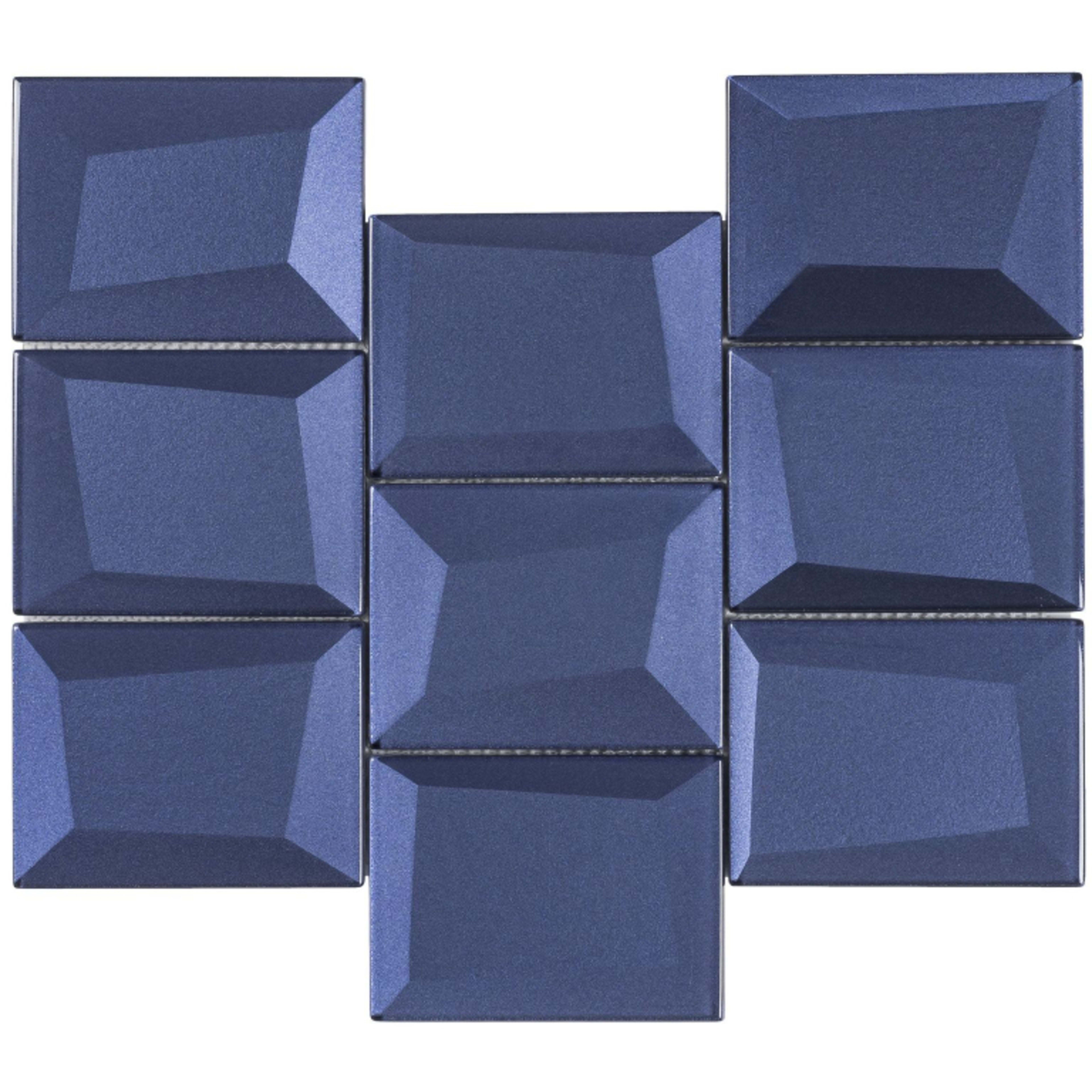 Monet Magic in Marina Blocks Glass Tile