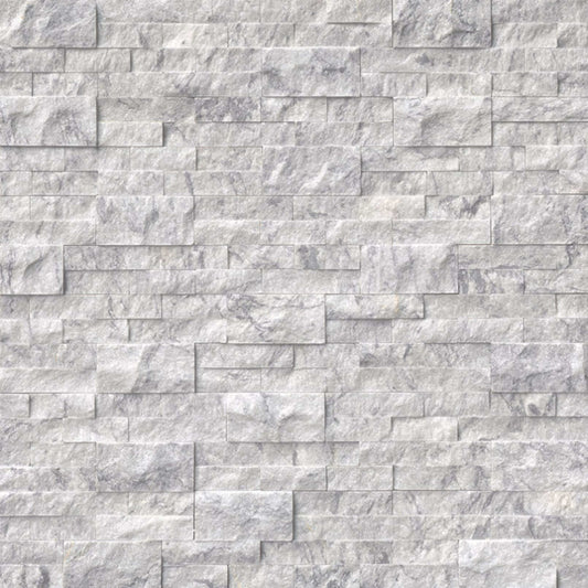 Rockmount Stacked Stone Collection in Arabescato Carrara Natural Stone