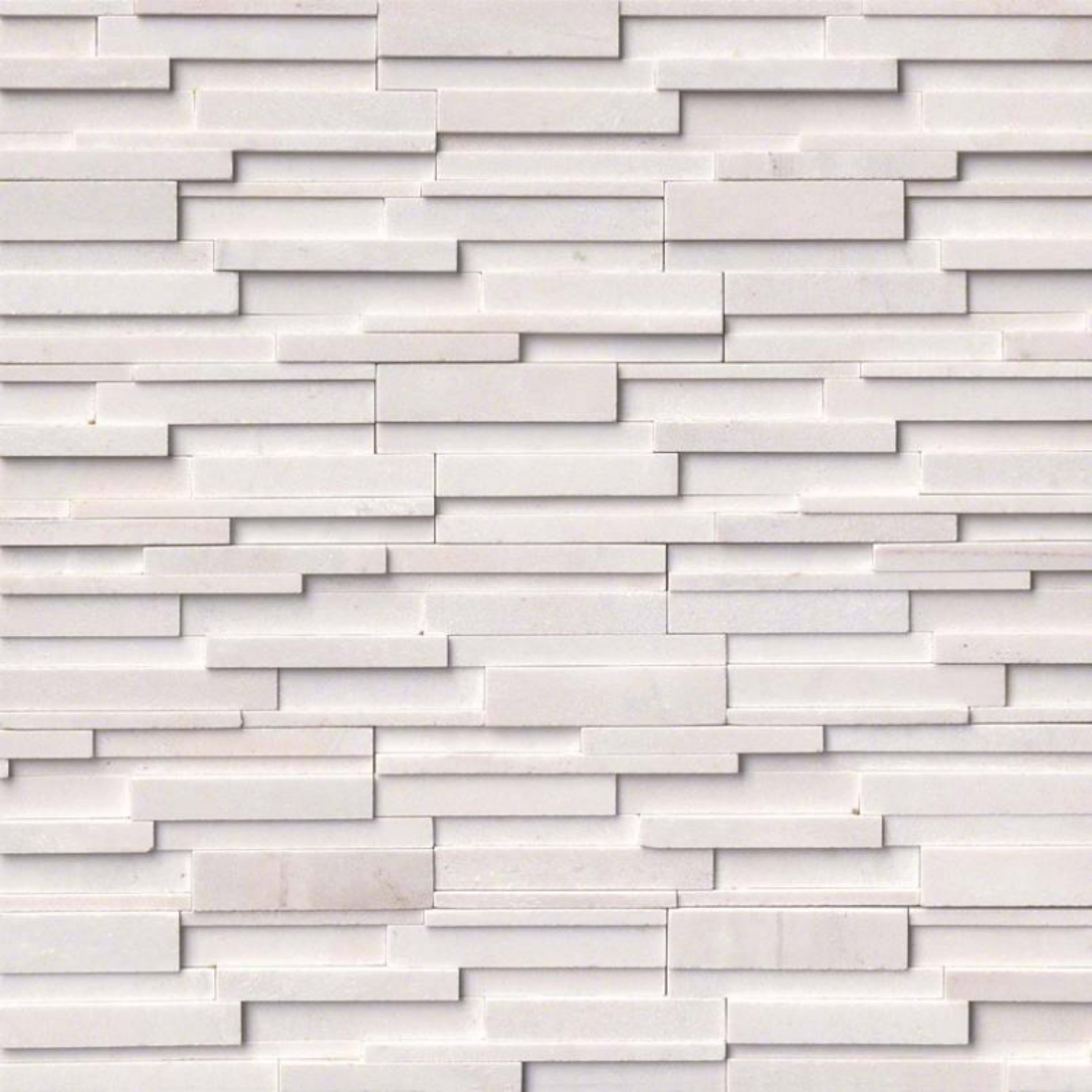 Rockmount Stacked Stone Collection in Arctic White 3d Natural Stone