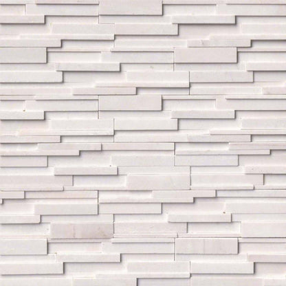 Rockmount Stacked Stone Collection in Arctic White 3d Natural Stone
