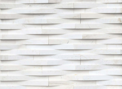 Rockmount Stacked Stone Collection in Cosmic White 3d Wave
