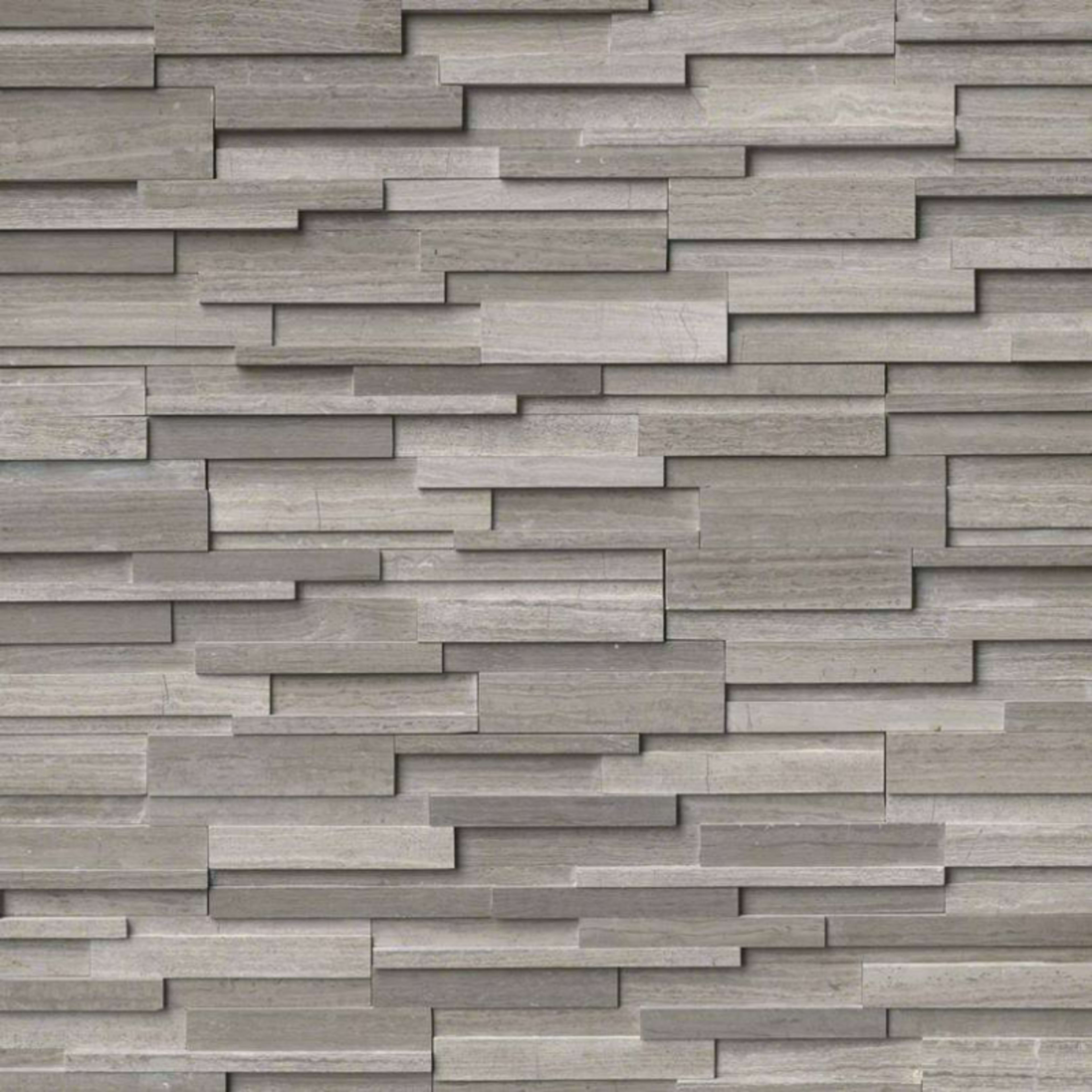 Rockmount Stacked Stone Collection in Gray Oak 3d Natural Stone