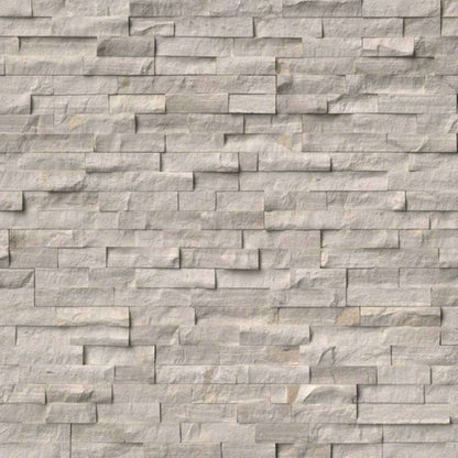 Rockmount Stacked Stone Collection in White Oak Splitface Natural Stone