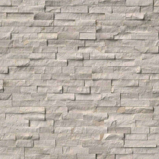 Rockmount Stacked Stone Collection in White Oak Splitface Natural Stone