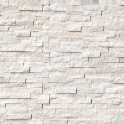 Rockmount Stacked Stone Collection in Arctic White Natural Stone
