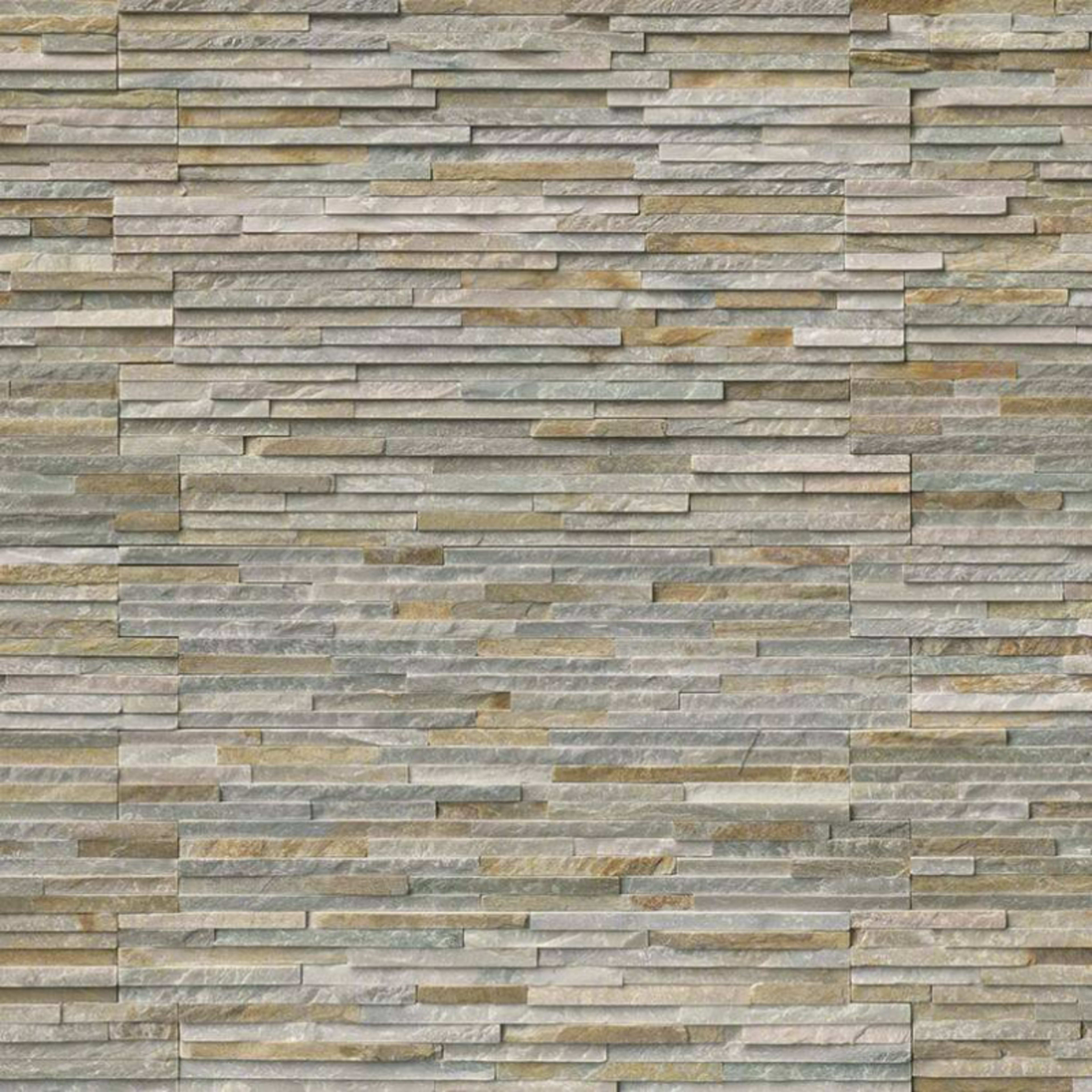 Rockmount Stacked Stone Collection in Golden Honey Pencil Natural Stone