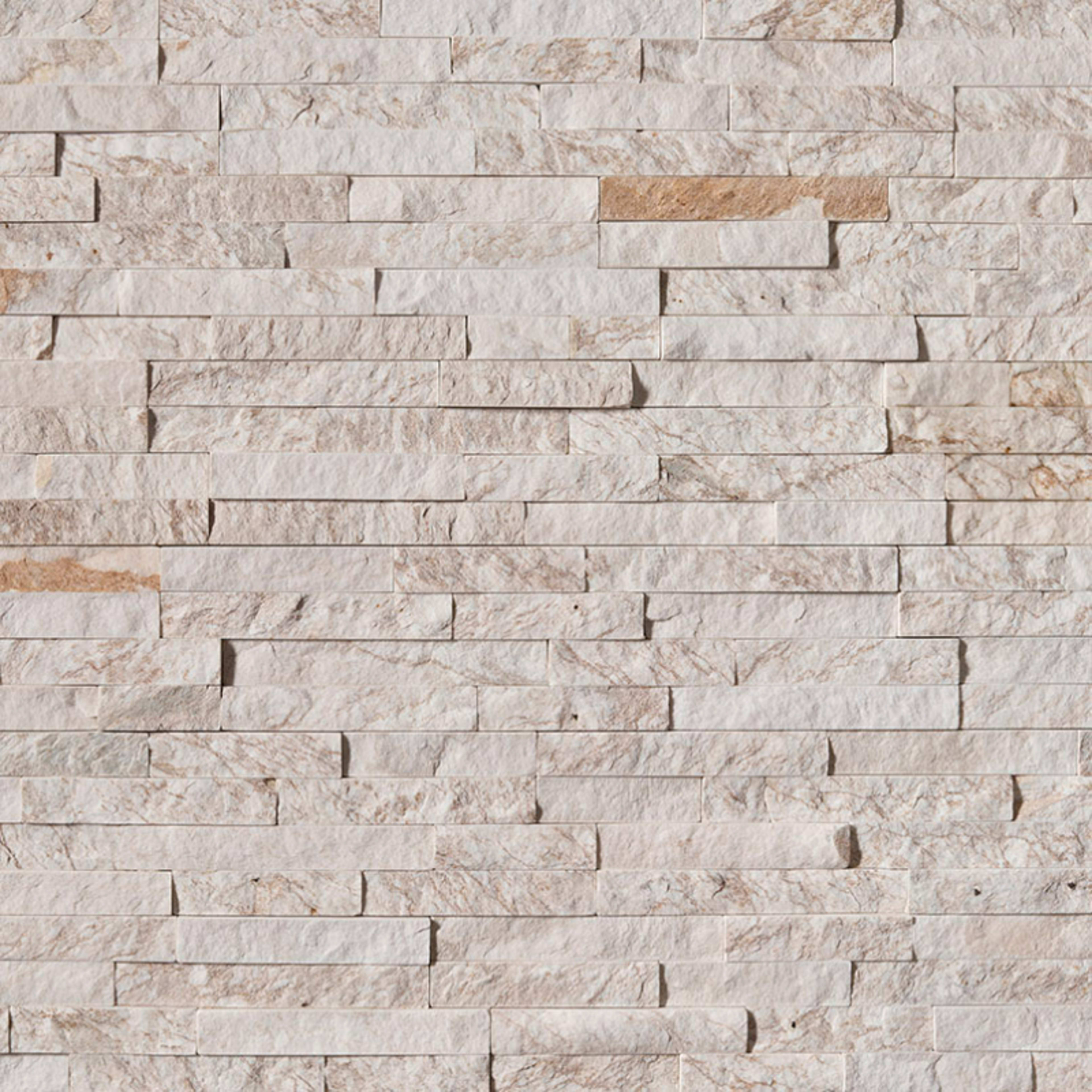 Rockmount Stacked Stone Collection in Royal White Splitface Natural Stone