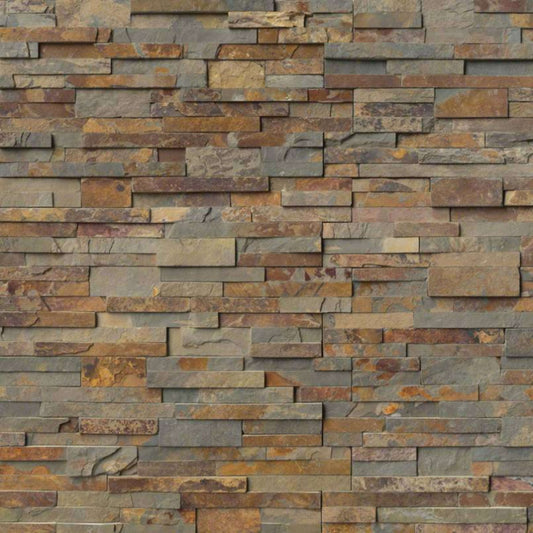 Rockmount Stacked Stone Collection in Gold Rush Natural Stone