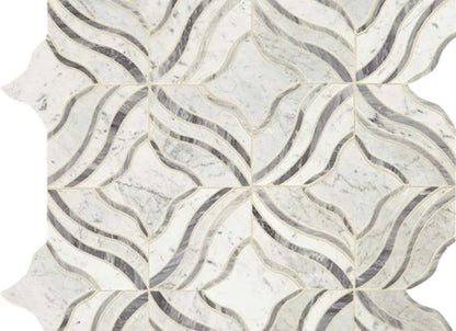 Lavaliere in Carrara White/Bardiglio Melody