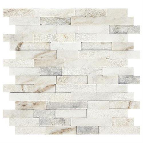 Predella in Lumen White Mosaic (Random Linear) - 12x12