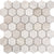 Metro in Cream - 2" Mixed Hexagon Honed Natural Stone