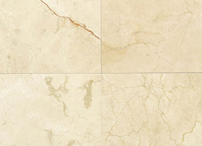 Marble in Crema Marfil Cl-12x12x.5-Polished