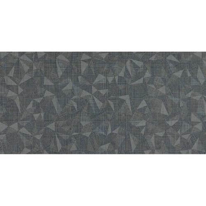 Fabric Art in Modern Kaleidoscope Midnight Steel Prism 12x24 Tile