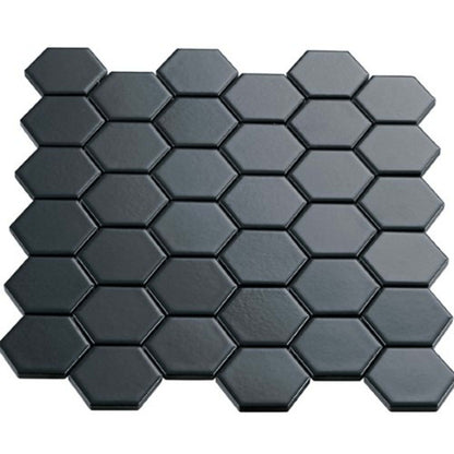 Multiplier in Dark Grey Hexagon Mosaic 2"x2" Matte Tile