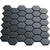 Multiplier in Dark Grey Hexagon Mosaic 2"x2" Matte Tile