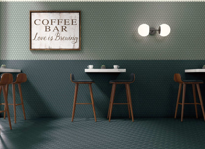 Multiplier in Dark Grey Hexagon Mosaic 2"x2" Matte
