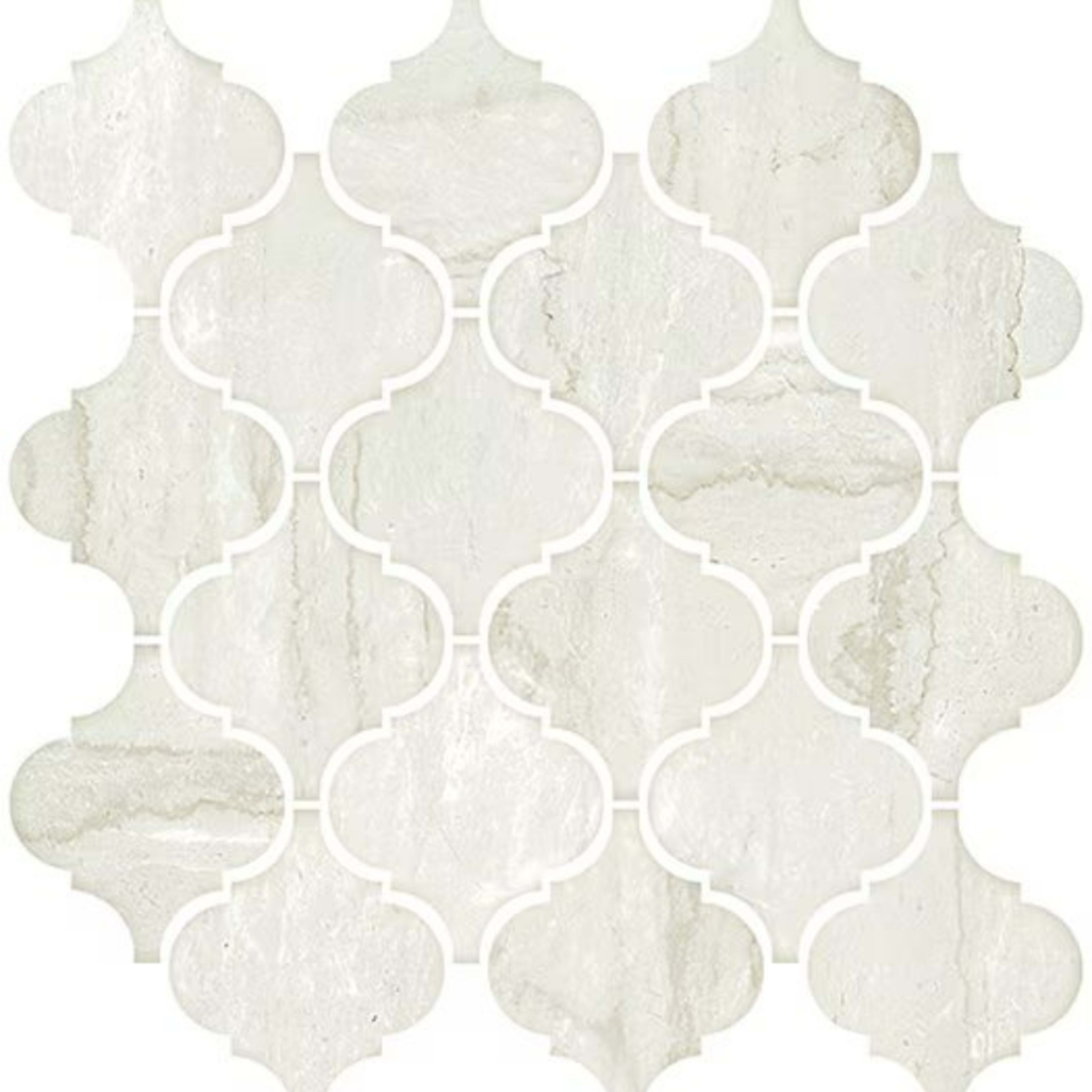 Mythique Marble in Botticino Matte Arabesque Tile