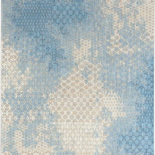 Mesmerize Aqua in Aqua 8'X11' Area Rugs