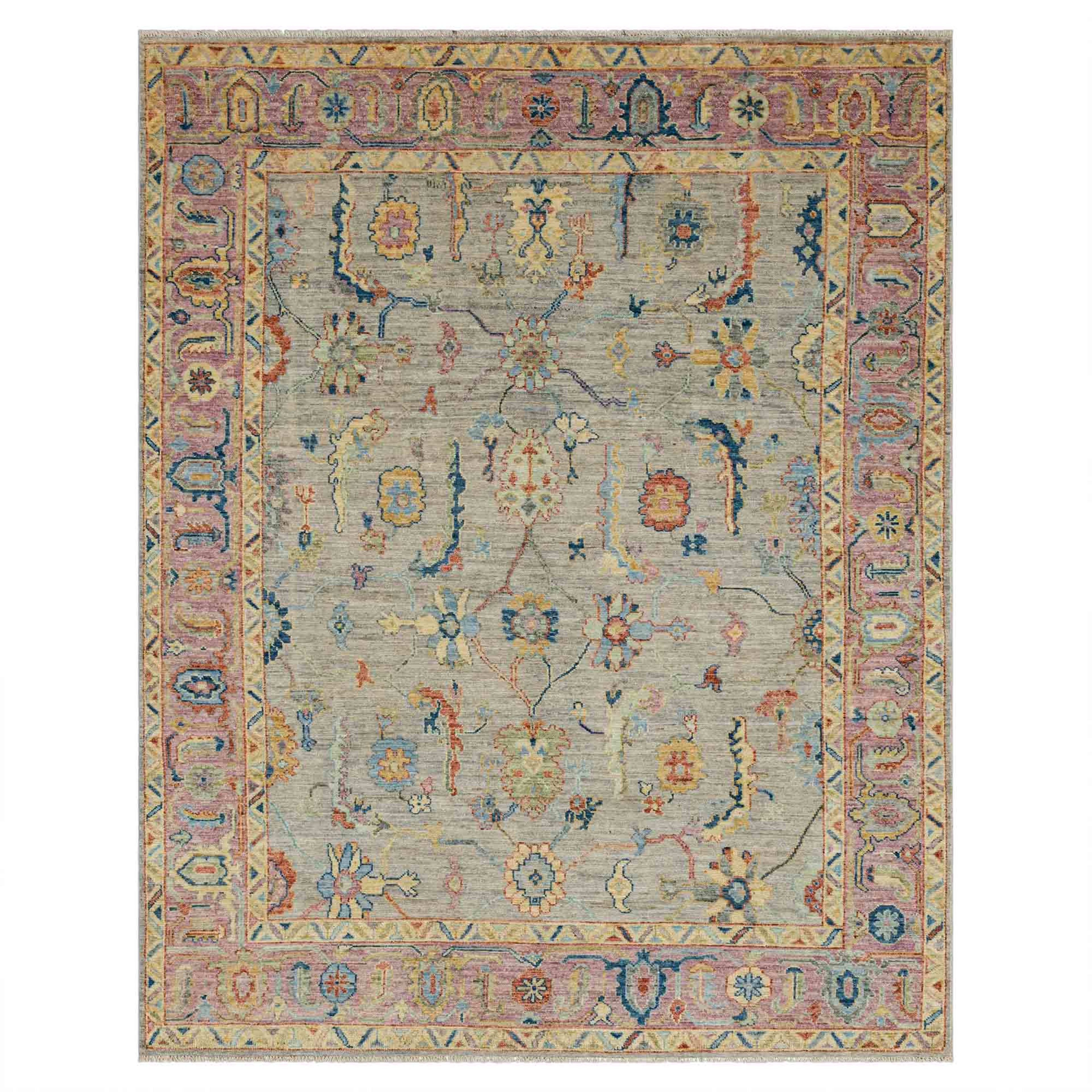 Mystique Grey Purple in Grey Purple 9'X12' Area Rugs
