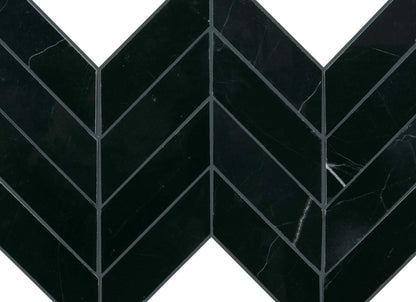 Pietra Divina in Nero Marquina Chevron