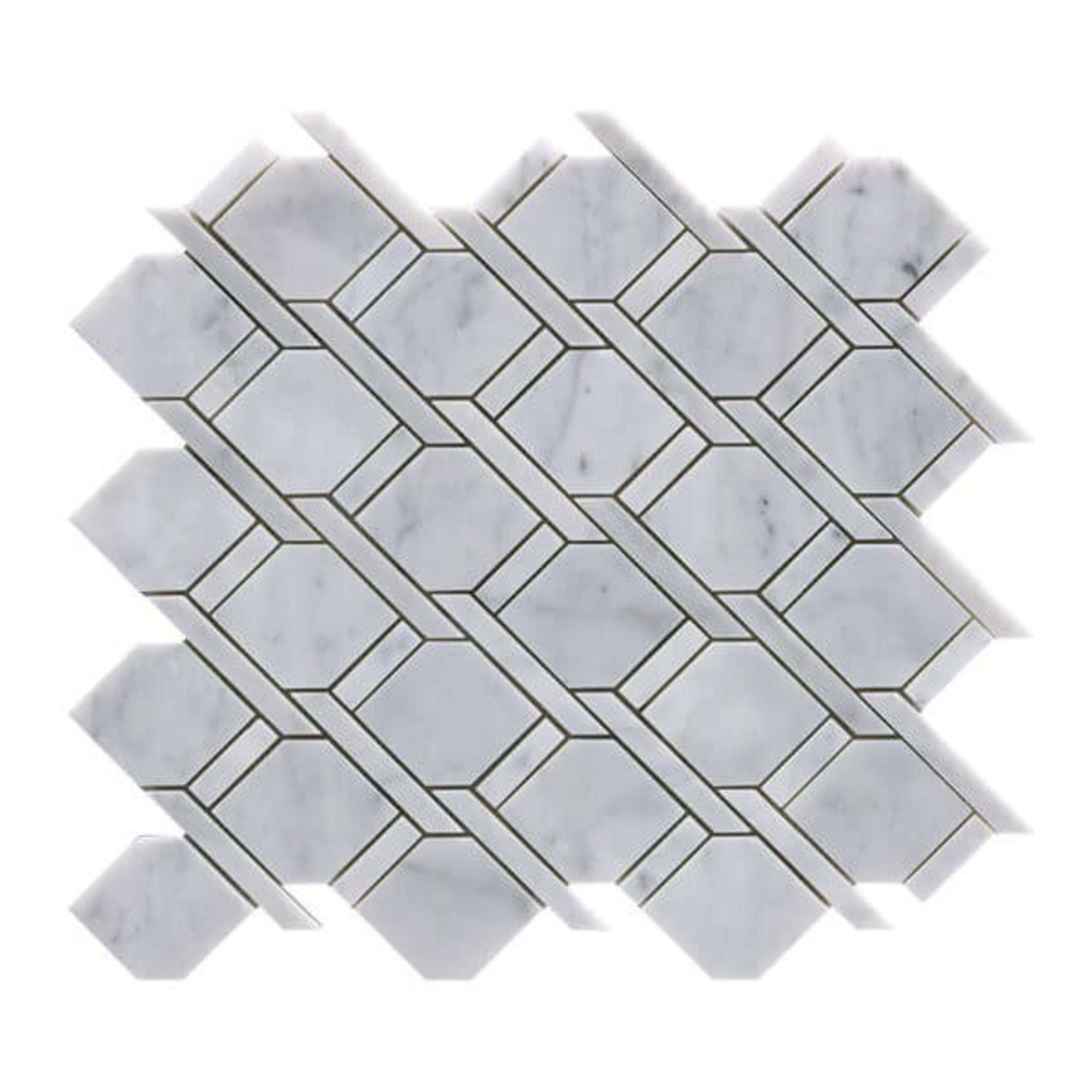 Stone & Marble in Carrara/Natural _ Rope Tile